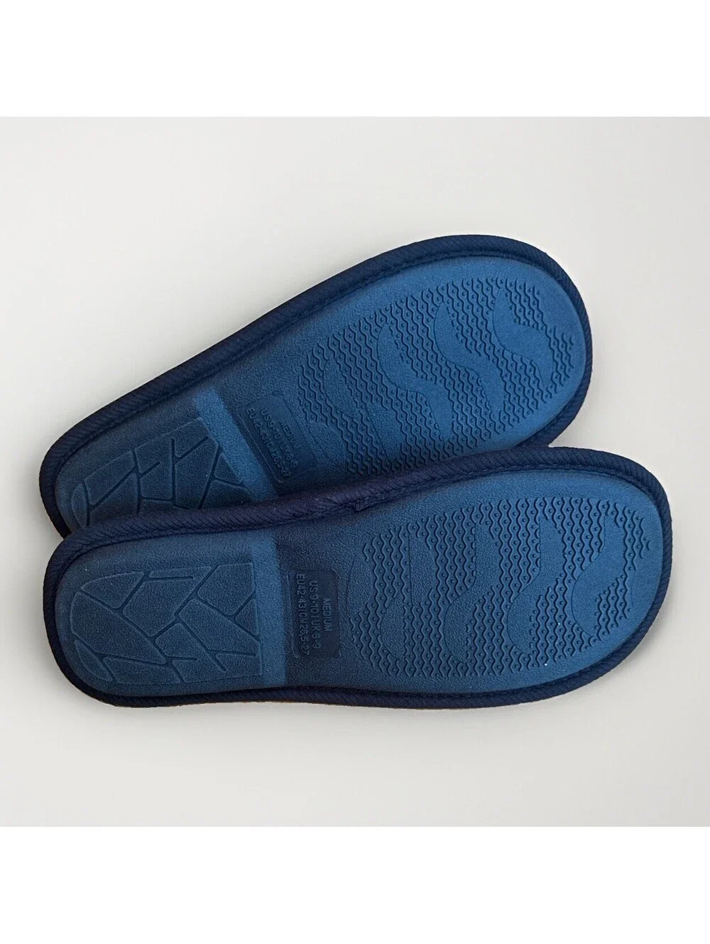 NWT NEW Everfoams Men’s Black House Mule Slippers Memory Foam Medium 9 10